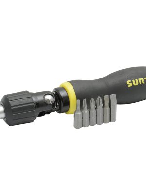 JDP7 - Juego de puntas y accesorios hexágono de 1/4", 7 piezas en blíster Surtek