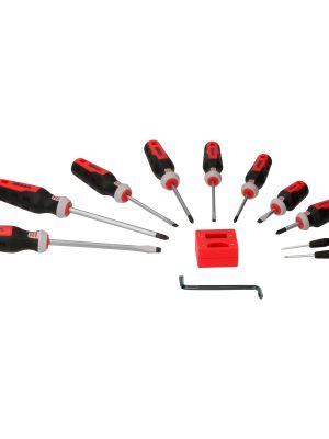 JDT12.jpg JDT12 - Juego de destornilladores con mango bimaterial de golpe, punta Phillips, 12 pz en blíster Urrea