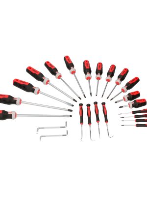 JDT25.jpg JDT25 - Juego de destornilladores con mango trimaterial y accesorios, 23 piezas en blíster Urrea