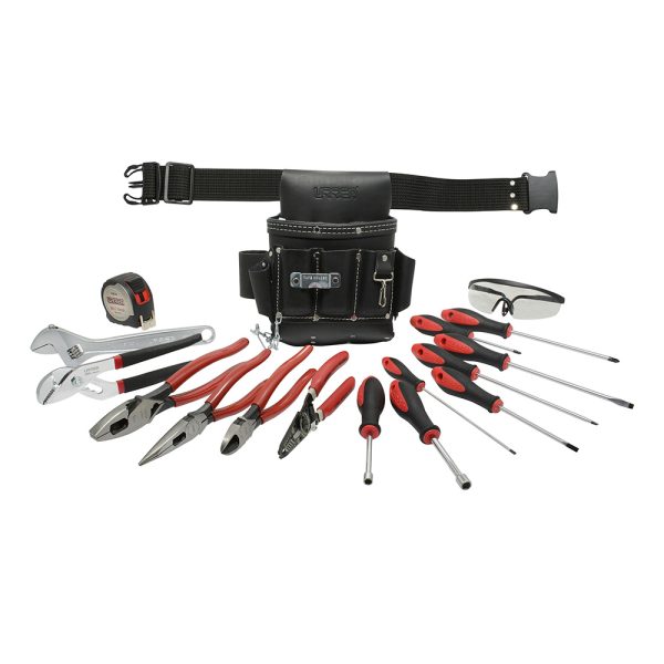 JE17 - Juego combinado de herramientas para electricista 17 piezas, en portaherramientas Urrea