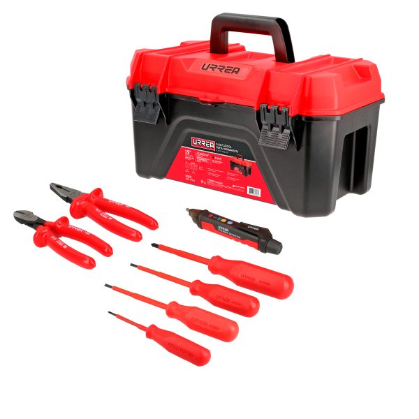 JE8A - Juego combinado de herramientas para electricista de 1000 V con caja plástica,  8pieza Urrea