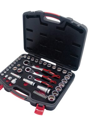 JGT01 - Juego de dados y accesorios cuadro de 1/4", 3/8" y 1/2" Go-Through combinado, 49 piezas Urrea