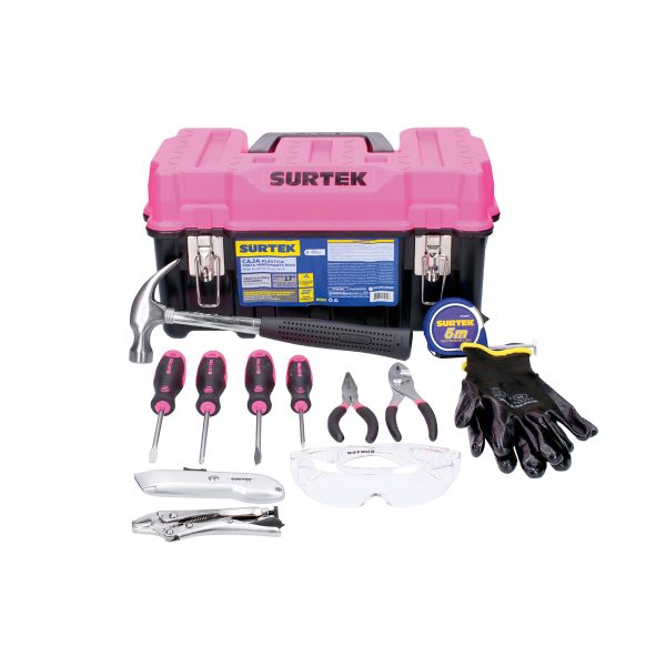 JH13P - Juego combinado de herramienta para dama 13 piezas, con caja plástica Surtek