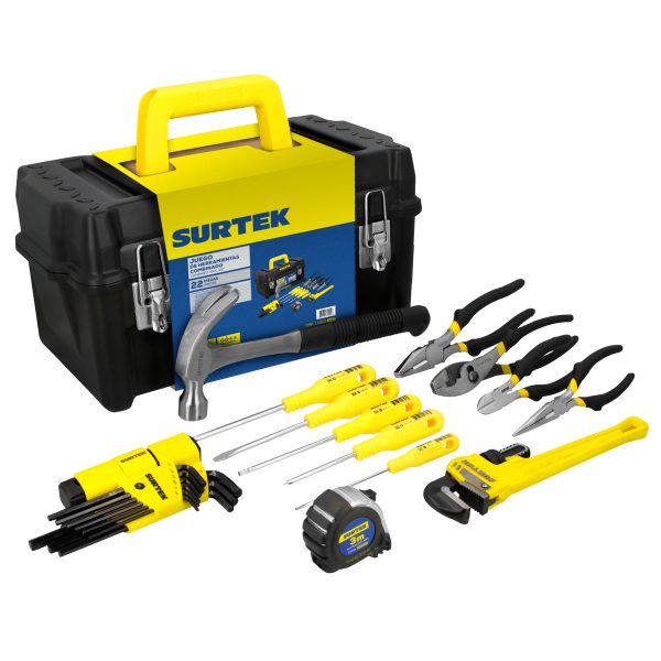 JH22 - Juego combinado de herramienta 22 piezas, con caja plástica Surtek