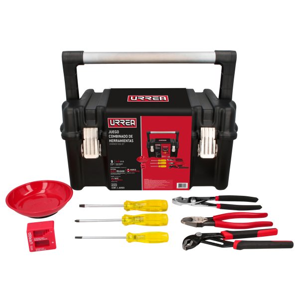 JHC9 - Juego combinado de herramienta 9 piezas, con caja plástica Urrea