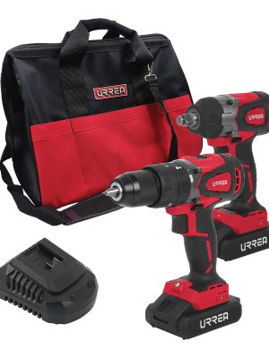 JHI2 - Juego de rotomartillo y pistola de impacto a batería Li-ion 20 V, 2 piezas en mochila Urrea