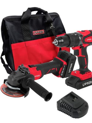 JHI3 - Juego de rotomartillo y esmeriladora de impacto a batería Li-ion 20 V, 2 piezas, en mochila Urrea