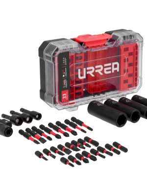 JIM1 - Juego de puntas y dados de impacto, 33 piezas Urrea