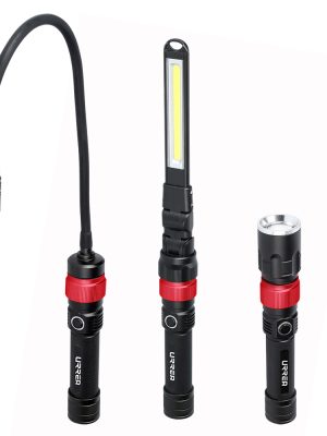 JLI6 - Juego de linternas de LED con cabezas intercambiables recargables, 6 piezas Urrea