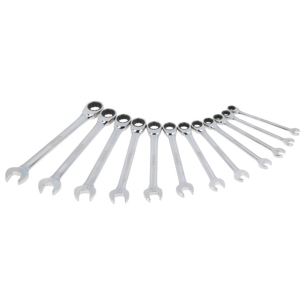 JLMC12M.jpg JLMC12M - Juego de llaves combinadas pulido espejo de matraca spline mét,12 pts,12 pz en caja plást Urrea