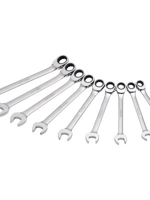 JLMC9.jpg JLMC9 - Juego de llaves combinadas pulido espejo de matraca spline en pulg,12 pts,9 pz en cja plás Urrea