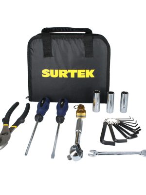 JM12 - Juego combinado de herramienta para motocicleta 12 piezas, con estuche multiusos Surtek
