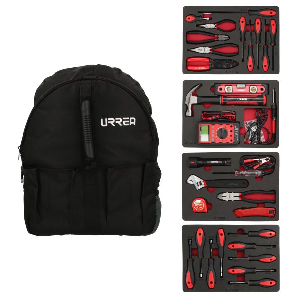 JMH05 - Juego combinado de herramientas para eléctrico 31 piezas, con mochila Urrea