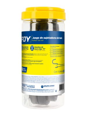 JSH6 - Jgo sujetador hule 6pz Foy