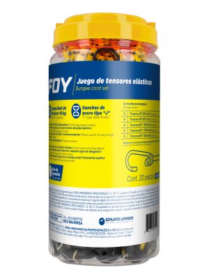 JTE20 - Jgo tensores elast 20pz Foy