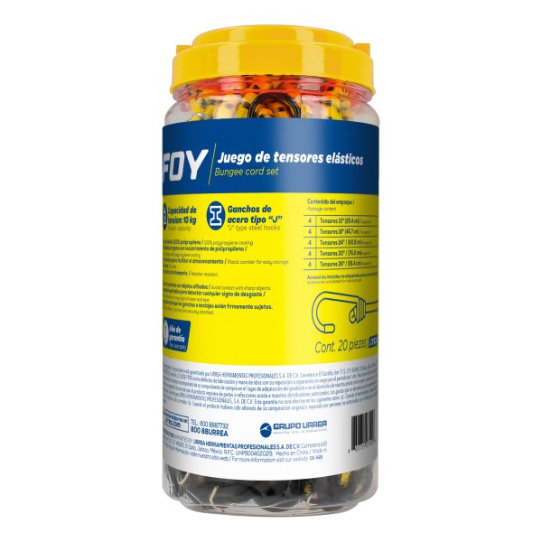 JTE20 - Jgo tensores elast 20pz Foy