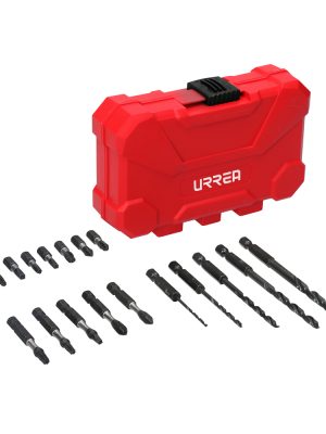 JUP18.jpg JUP18 - Juego de puntas y accesorios con sistema de amortiguación de impacto, 18 piezas Urrea