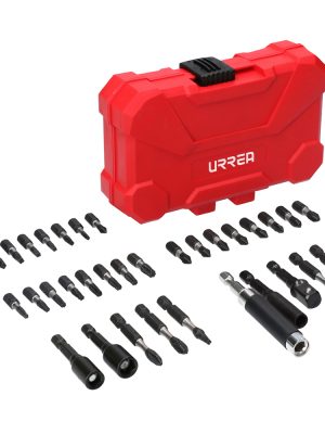 JUP34.jpg JUP34 - Juego de puntas y accesorios con sistema de amortiguación de impacto, 34 pz en estuche pls Urrea