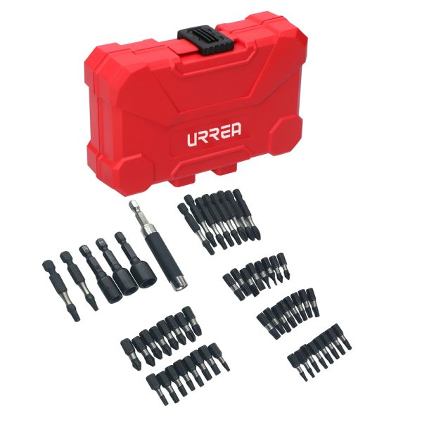 JUP54.jpg JUP54 - Juego de puntas y accesorios con sistema de amortiguación de impacto, 54 pz en estuche pls Urrea