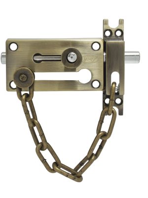 L048LAB - Pasador de sobreponer de cadena latón antiguo Lock