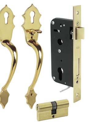 L119ELB - Conjunto Classic función doble, latón brillante, llave estándar Lock