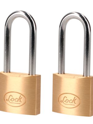 L20L25EB.jpg L20L25EB - Juego de candados de latón largos 25 mm, llave estándar, 2 piezas Lock