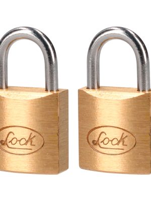 L20S20EB - Juego de candados de latón cortos 20 mm, llave estándar, 2 piezas Lock