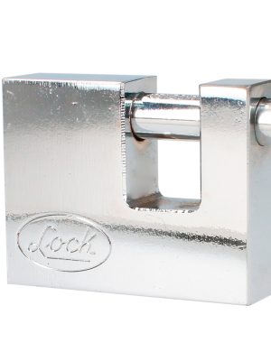 L22C70TCSB - Candado de acero para cortina metálica 70 mm, cromo satinado, llave tetra Lock