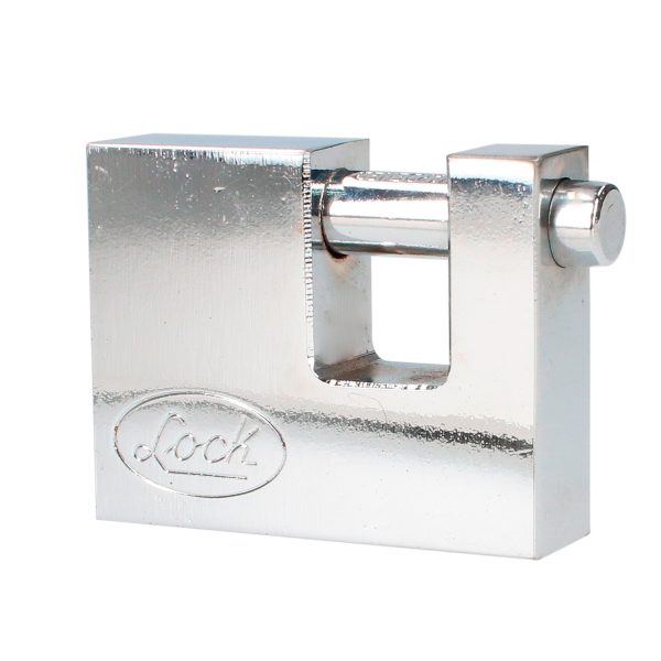 L22C70TCSB - Candado de acero para cortina metálica 70 mm, cromo satinado, llave tetra Lock