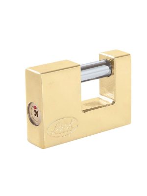 L22C70TLBB.jpg L22C70TLBB - Candado de acero para cortina metálica 70 mm, latón brillante, llave tetra Lock