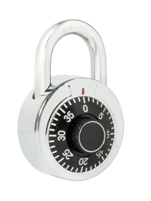 L26S50NGB - Candado de combinación de disco, negro, 50 mm Lock