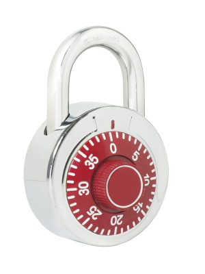 L26S50RJB - Candado de combinación de disco, rojo, 50 mm Lock