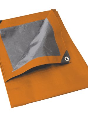 L4X5N.jpg L4X5N - Lona de polietileno color naranja con fondo plata, 4 x 5 m Foy