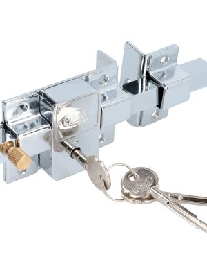 L580DCBB - Cerradura de barra fija función derecha, cromo brillante, llave tetra, blíster Lock