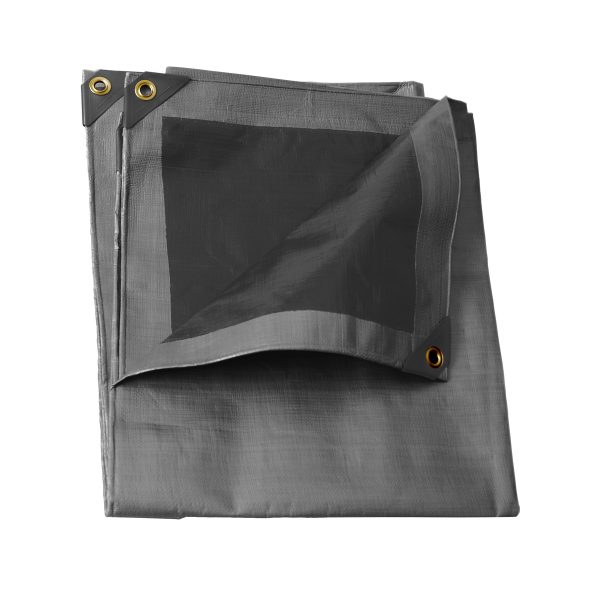 L5X6 - Lona de polietileno para uso rudo color gris, 5 x 6 m Urrea