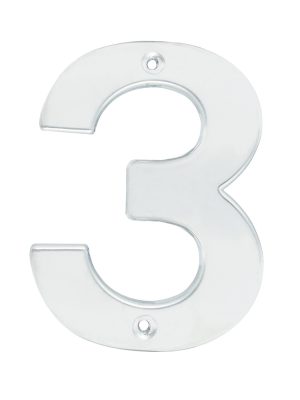 L603C - Número 3 bold 4" níquel satinado Lock