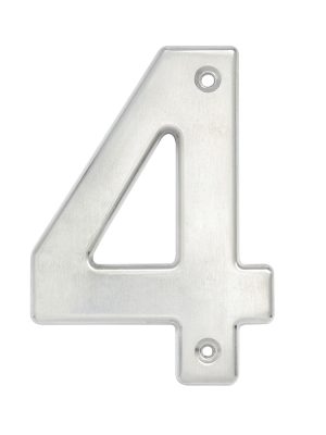 L604C - Número 4 bold 4" níquel satinado Lock