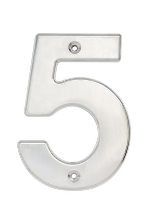 L605C.jpg L605C - Número 5 bold 4" níquel satinado Lock