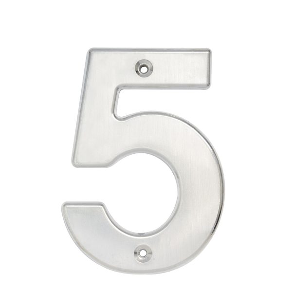 L605C - Número 5 bold 4" níquel satinado Lock