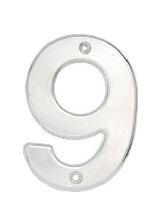L609C - Número 9 bold 4" níquel satinado Lock