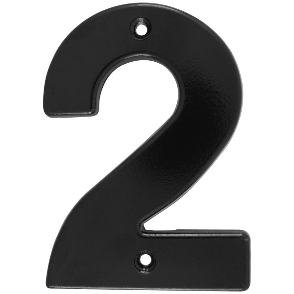 L62N - Número 2 bold 4" negro Lock