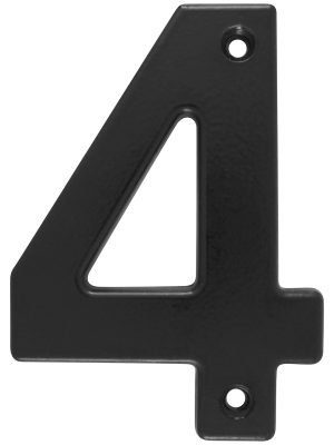 L64N - Número 4 bold 4" negro Lock