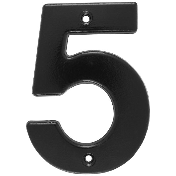 L65N - Número 5 bold 4" negro Lock