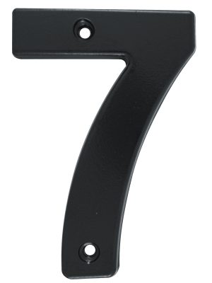 L67N - Número 7 bold 4" negro Lock