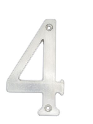 L6804CS - Número 4 slim 4" níquel satinado Lock