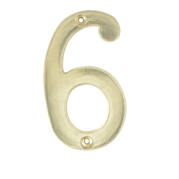 L6806LB.jpg L6806LB - Número 6 slim 4" latón brillante Lock