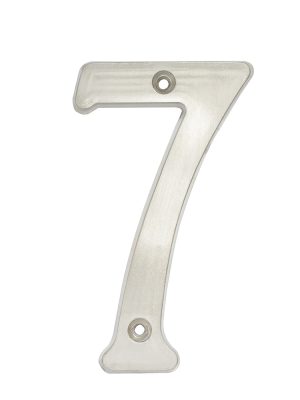 L6807CS - Número 7 slim 4" níquel satinado Lock