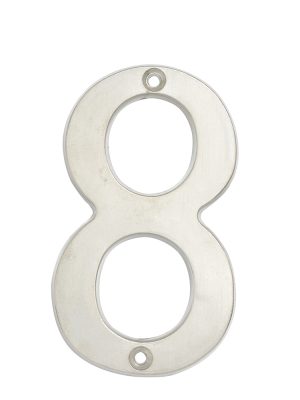 L6808CS - Número 8 slim 4" níquel satinado Lock