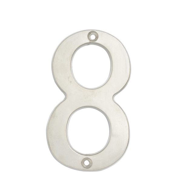 L6808CS - Número 8 slim 4" níquel satinado Lock