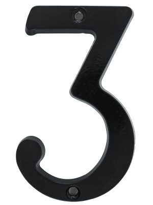 L683N - Número 3 slim 4" negro Lock